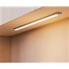WHRAOY Lampada Da Parete A LED (20/30/40/60 Cm), Con Rilevatore Di Applique, 3 Colori Regolabili, Ricarica USB - Installazione Con Pasta, For Guardaroba Del Corridoio(White,40cm)