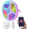 Luminea Striscia LED RGB USB WiFi 3 m con controllo app, suono e voce