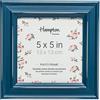 Hampton Frames, Cornice portafoto quadrata 13x13 cm, legno effetto invecchiato, vetro, autoportante o da parete | Elegante decorazione casa