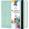 Mlife Blocco Da Disegno Quadrato,Carta Per Acquerelli Bifacciale,100% Cotone,300 G/M²,Senza Acidi,Ideale Per Amanti Dell'arte,Adulti E Studenti,16,5 X 16,5 cm, Turchese