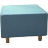Highdi Copri Pouf Quadrato Elasticizzato, Spandex Copertura Dell'Ottomano Tinta Unita Copri Poggiapiedi Poltrona per Soggiorno, Morbido Lavabile Fodere per Sgabello (M,jacquard blu lago)