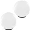 gloca Sfera per Lampione da Giardino E27 IP44 - Globo di Ricambio in Metacrilato per Illuminazione Esterna e Lampioni, Bianco Satinato 25cmØ, 2