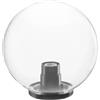 gloca Sfera per Lampione da Giardino E27 IP44 - Globo di Ricambio in Metacrilato per Illuminazione Esterna e Lampioni, Trasparente 30cmØ, 1