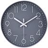 jomparis Orologio da parete al quarzo, moderno, silenzioso, 20 cm, senza ticchettio, analogico, decorazione per soggiorno, camera dei bambini, cucina, ufficio (grigio)