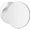Mavoro Specchio da barba rotondo 17.5 cm per doccia | Specchio doccia adesivo 3M | Acrilico - infrangibile | Meno appannamento | Sottile senza cornice | Peel & Stick | Sicurezza senza vetro