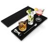 ProjectFont Set 2 Tappetini da Bar 30x15cm Professionali in PVC - Tappetino Scolapiatti Antiscivolo Nero per Bancone Barista e Cucina - Mat per Caffè, Cocktail e Bevande Antiversamento Facile da Pulire