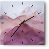 ARTTOR Orologio da Parete in Vetro 30x30 cm Quadrato Astratto Pastello - 4668 | Marmo Rosa Viola Moderno Orologio da Muro Decorativo Silenzioso Analogico Decorazione da Parete Arte da Parete ARTTOR