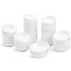 UIBFCWN Set di 55 ciotole in ceramica da 34 g, 7,6 cm | Piatto per salsa di soia, mini ciotole in porcellana, piatti asiatici per salse di ketchup, barbecue, contorno, sushi