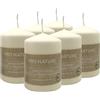 seit 1744 müller KERZEN Müller Kerzen PRO NATURE Candele Avorio - Set di 6 Candele Steariche - 6,8 x 10 cm - Durata 20 Ore - Cera Naturale Senza Paraffina e Olio di Palma - Non Profumate - Qualità RAL