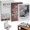 Mockotta 3 libri decorativi, libri decorativi, finti libri, contenitori per libri, decorazioni per il tavolino da caffè, adatti per soggiorno, camera da letto, libreria, ufficio, caminetto e altri luoghi