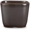 CERTRE Certrè - Vaso Bonsai Alto in Gres, Modello Genova, Made in Italy, Colore tortora (Smaltato)| Misure esterne 14x14x10,7 cm