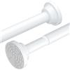 Zourglow Bastone Tenda Doccia Senza Forare Acciaio Inossidabile 60-120cm | Estensibile Bastone Tenda a Pressione Antiruggine e Antiscivolo, Bastoni Tende per Bagno, Tendaggi, Finestre, Armadio