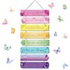 Prmape Decorazione da Parete con Frase Motivazionale, Targa Decorativa Da Parete Ispiratrice in Legno, Colorata Color Cartello Farfalla per Decorazione da Cameretta Ragazza
