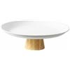 CAQYPVH Vassoio con Piedistallo Moderno Svuotatasche Decorativo Ciotola Espositiva per Ingresso, Bianco, Medio