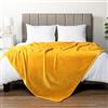 PAVILIA Coperta in pile giallo senape per letto king size, super morbida e pelosa, in flanella super morbida, per divano e divano, grande coperta di lusso in microfibra per letto king size, comoda