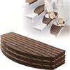 Hoowarm Set di 15/10/5/2 Copertura Antiscivolo per Scale, 60x24cm Tappetini per Scale a Chiocciola Semicircolare Adesivi Passatoie per Gradini Lavabile per Interne Marmo legno Scale(A10,60x24cm(15pcs))