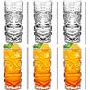 INFTYLE Set di bicchieri trasparenti Tiki da 170-400 ml, moderni bicchieri da cocktail da bar Tiki perfetti per cocktail esotici, Mai Tai, cocktail in stile hawaiano, set di bicchieri tropicali