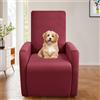 Generic Copri Poltrona Relax Reclinabile Piccole, Copripoltrona 1 Posto Universale, Fodera Elasticizzata Universale, Copripoltrona Elasticizzato con Tasche(C-Wine Red,1 Set)
