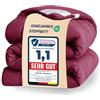 WAVVE Piumino Quattro 4 Stagioni Letto Singolo 135x200 - Piumone Autunnale Invernale 135 x 200 - Trapunta 200x135, Microfibra Sintetica, Caldo, Morbido, Bordeaux