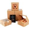 Gcardist 100 scatole marroni per gelato da forno, con finestra, 15,24 x 15,24 x 7,62 cm, scatole per macaron, piccole scatole per ciambelle e pasticceria per feste, mini barattoli per biscotti (15,2 x