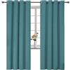 YSTELLAA Tende 100% Oscuranti Per Interni 2 Pezzi, 140×225cm, Effetto Lino, Tende Termiche, Con Anelli, Tenda Termica Isolante Freddo E Caldo, Fonoassorbenti, Moderne, Verde