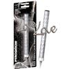 Dream' s Party Candela Luminosa Fontana Fiaccola con scritta LOVE glitterato Argento - Magic Flambè per torta e dolci - ideale per compleanni, feste, party, anniversari, matrimonio, amore ecc. K1 / Cat.1