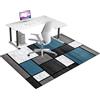 Qesjodfu Tappetino per sedia da ufficio, Tappeto Sedia Gaming, Tappeto Salvapavimento Antiscivolo, Ufficio Protettore del Pavimento, Tappetino per Sedia da Scrivania del Computer per Home Office 80 x 120 cm