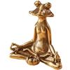 PIGPIGFLY Scultura Rana Zen in Metallo, Rana Yoga, Decorazione Meditativa per Giardino, Bonsai e Soggiorno