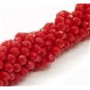 Perlin 120 perle di cristallo ceco di Boemia, 4 mm, perline in vetro CZ sfaccettato, 1 filo, colore rosso opaco