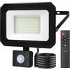 HLFVLITE 50W Faretto A Led Con Sensore Di Movimento Esterno, Dimmerabile Led Flood Light 5000Lm Proiettore Con Telecomando Ir Ip65 Lampada Da Parete Esterna Bianco Freddo 6500k