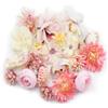 Vlecexs 42 Pezzi Teste di Fiori Artificiali, Fiori Finti per Decorazioni DIY | 4-8cm, Mini Capolini Finti, Adatti per Fai da te, Matrimonio, Decorazione Torta, Mazzi Nuziale, Festa, Casa e Giardino