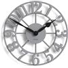 Jones Clocks® Lighthouse orologio da parete | Orologio scheletro scultoreo | Grigio | Eleganti numeri in rilievo modellati | Design decorativo ideale per cucina, soggiorno o camera da letto