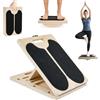 Dokpav 3 in 1 Tavola inclinata in legno,Balance Board con maniglia | Balance Board in Legno, Tavola Propriocettiva, con 4 angoli di inclinazione, per Allungare i Muscoli delle Gambe