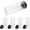 DEEPCRAFF 5 Pezzi Contenitore Trasparente Cilindrico in Pvc con Coperchio per Palline da Golf, Salvaspazio Organizzazione in Borsa da Golf e Sport All'aperto