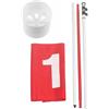 Baoblaze Bandierina Golf Asta Foro Segnaposto Bandierina Numerata Ben Fissata in Ghisa E Modulare Smontabile con Punta per, Asta Da Golf In Ferro A Tre Sezioni Con Coppa Da 6 Pollici A 6 Fori
