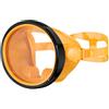 Baoblaze Maschera Subacquea Occhiali da Immersione Snorkeling Visiera Facciale Panoramica Vetro Temperato Silicone Antiperdita Struttura Unificata Cinturino , Nero E Arancione