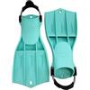 Homyl da Sub da Nuoto da Immersione da Allenamento Materiale TPE Fermaglio Regolabile Propulsione Efficiente Adatte per Snorkeling Nuoto E Allenamento Piscina , Ciano , XS/S 35-38
