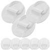 IOPKLYTF Kit Toppe con Anello a D in PVC Bianco da 8 Pezzi | Cinghie elastiche for connettori for la riparazione di tavole da surf gonfiabili for paddleboard, kayak