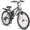 Licorne Bike Guide Premium Mountain Bike da 20, 24, 26, 27,5 e 29 pollici, per ragazze, ragazzi, uomini e donne (24 pollici, antracite)