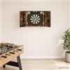 KGTKGTYER Armadietto per bersaglio in legno di rovere fumé, alloggiamento per freccette con chiusura magnetica, 56 x 12 x 63 cm, per sala giochi