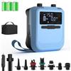 Mojimdo Pompa SUP 20 PSI, batteria da 13.500 mAh, 5 modalità, USB-C, 12 V | Doppio gonfiaggio rapido, pressione personalizzata, spegnimento automatico, 6 ugelli, funzione di aspirazione e luce