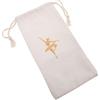 MAGICLULU Borsa Porta Scarpe da Danza in Tela Bianca Leggera e Pieghevole per Ballerine, Elegante e Semplice, per Riporre Scarpette da Balletto in Zaino o Borsa