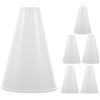 VALICLUD 6 Pezzi Megafono da Supporto in Plastica Bianca, Leggero, | Amplificazione Vocale Chiara, Design Bianco, per Eventi Sportivi, di Squadra, Uso in Tribuna