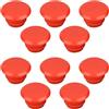 VALICLUD 10 Pezzi Tappi Terminali Manubrio Bici in Plastica Rossa, Leggeri