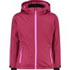 CMP - Giacca da Sci in Twill da Bambini con Cappuccio Removibile, Sangria-Purple Fluo, 140