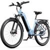 Lamtier La bicicletta elettrica WT05 da 27,5 pollici con sensore di coppia offre un supporto naturale alla guida, una batteria integrata da 18,2 Ah, cambio a 7 marce, freni a disco idraulici e una sospensione