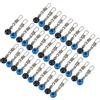 Abaodam 100 Pezzi Connettore Sea Bean per Pesca, Acciaio Inox Blu, | Acque Rapide e Profonde, Attacco Rapido, Riduce L'attorcigliamento del Filo