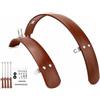 Harilla Parafango per Bici Bici Posteriore Anteriore Copertura Ampia Anti-schizzi Materiale Elastico Leggero Look Legno Vintage, 16 Pollici, style to 2