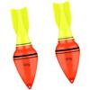 JSGHGDF Set galleggiante, 2 pezzi galleggiante elettronico per Shoreline | Pinne a coda luminose con corpo a forma di pera, galleggianti visibili per uso costiero, uso serale, pesca notturna
