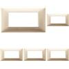 VIMAR 14654.22 PLANA Placca 4 moduli, tecnopolimero, dimensioni 13.95 x 8 x 0.9 cm, colore champagne opaco (Confezione da 5)
